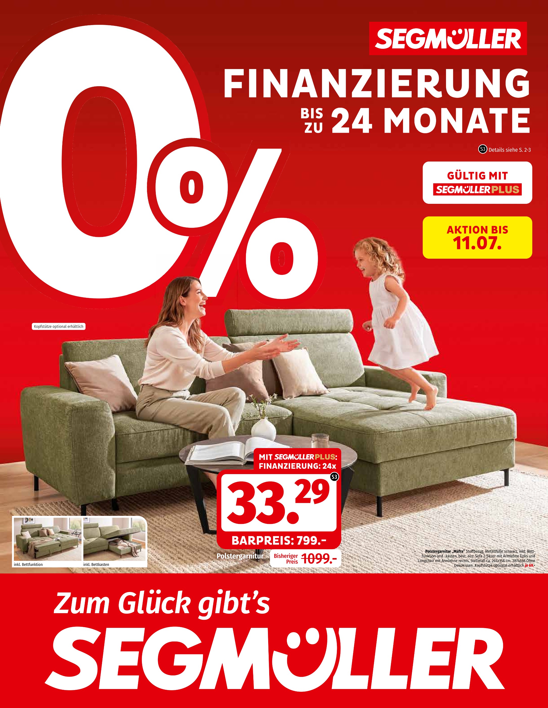 Aktueller Segmüller Prospekt "Finanzierung bis zu 24 Monate - Zum Glück gibt’s SEGMÜLLER" mit 6 Seiten